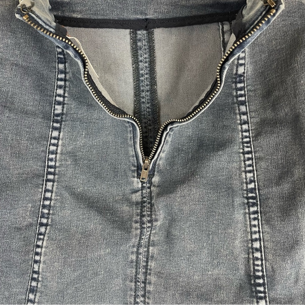 ⭐️2/$20 Free People Womens Modern Femme Denim Jean Stretch Bodycon Mini Skirt - Picture 14 of 15
